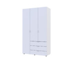 Розпашна Шафа для одягу Гелар Білий 3 ДСП