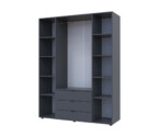 Розпашна Шафа для одягу Гелар Графіт 4 ДСП