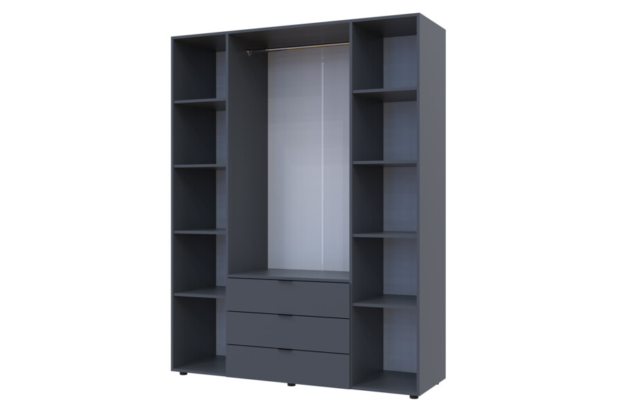 Розпашна Шафа для одягу Гелар Графіт 4 ДСП