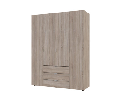 Розпашна Шафа для одягу Гелар Дуб Cонома 4 ДСП