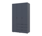 Розпашна Шафа для одягу Гелар Графіт 3 ДСП