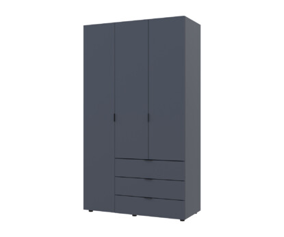 Розпашна Шафа для одягу Гелар Графіт 3 ДСП