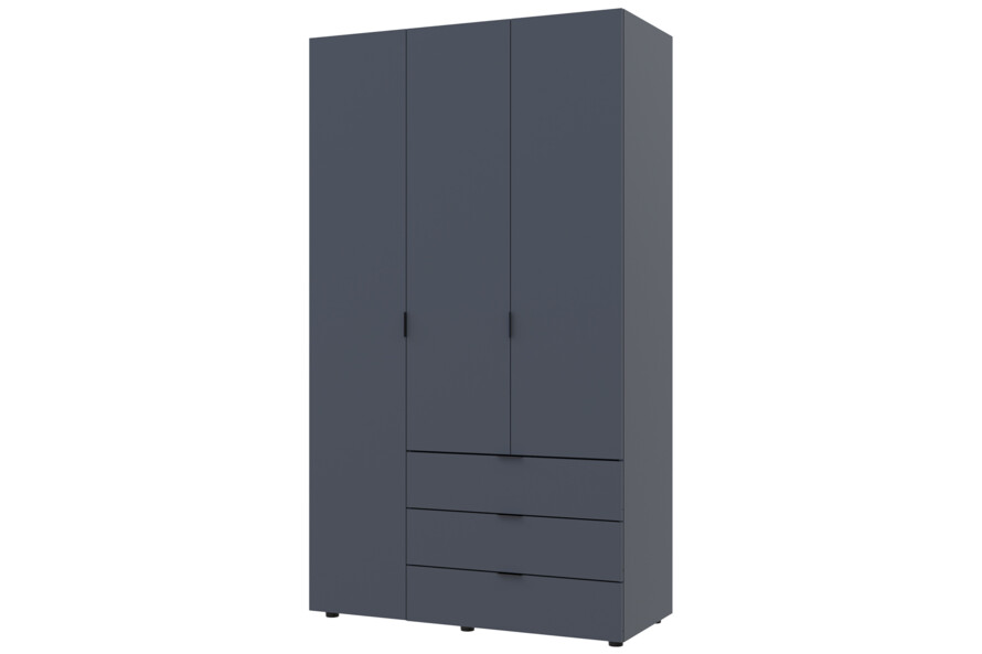 Розпашна Шафа для одягу Гелар Графіт 3 ДСП