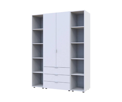 Комплект Гелар з 2 Етажерками Білий 2 ДСП