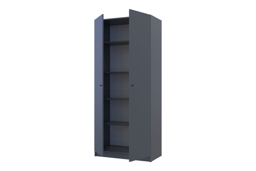 Шафа для одягу Промо / Promo з полицями Графіт 2 ДСП