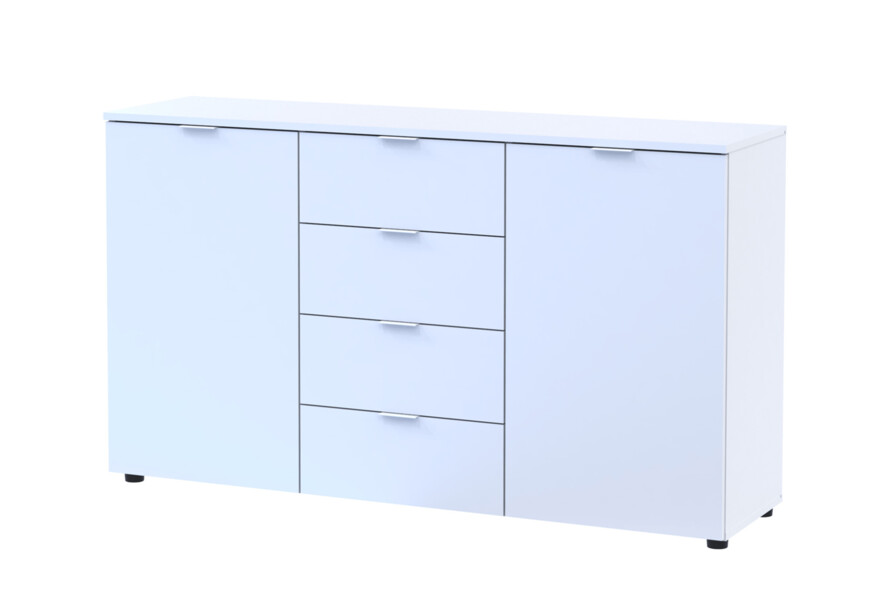 Комод Рон 5 Белый 2 фасада 4 ящика