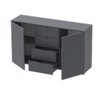 Комод Рон 5 Графіт 2 фасади 4 шухляди