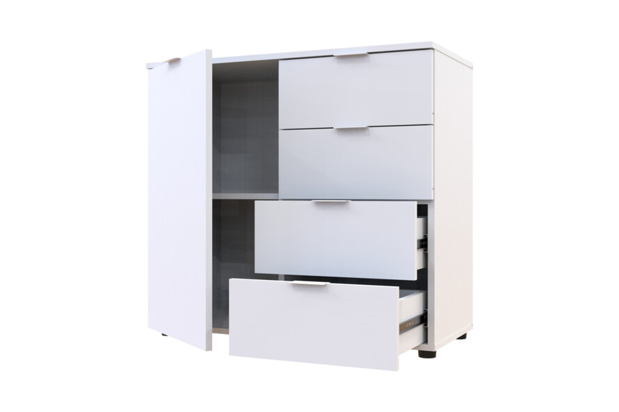 Комод Рон 1 1 фасад 4 шухляди Білий