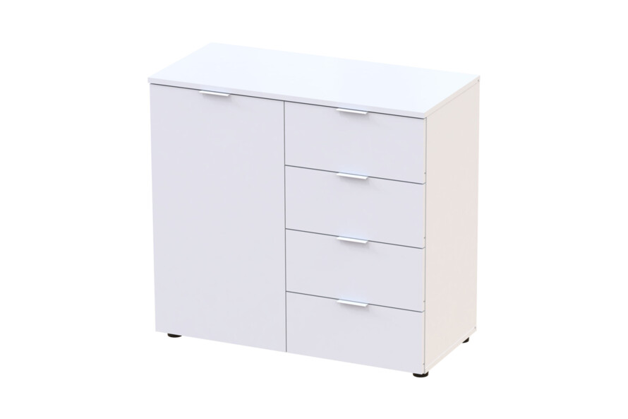Комод Рон 1 1 фасад 4 шухляди Білий