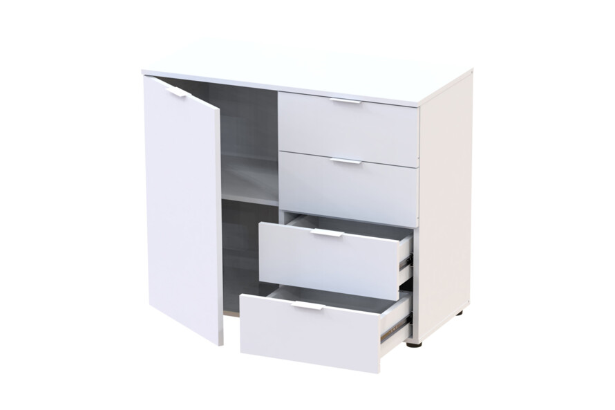 Комод Рон 1 1 фасад 4 шухляди Білий