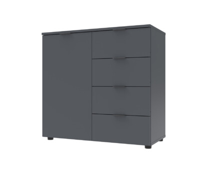 Комод Рон 1 1 фасад 4 ящика Графит