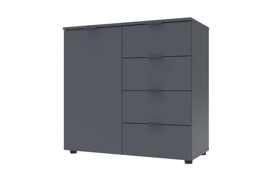 Комод Рон 1 1 фасад 4 ящика Графит