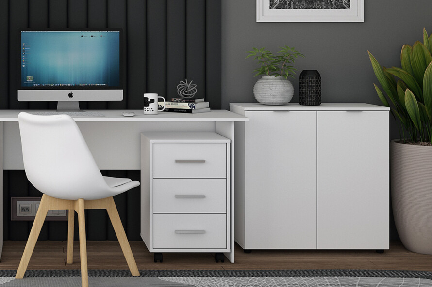 Комод Рон 3 2 фасади Білий