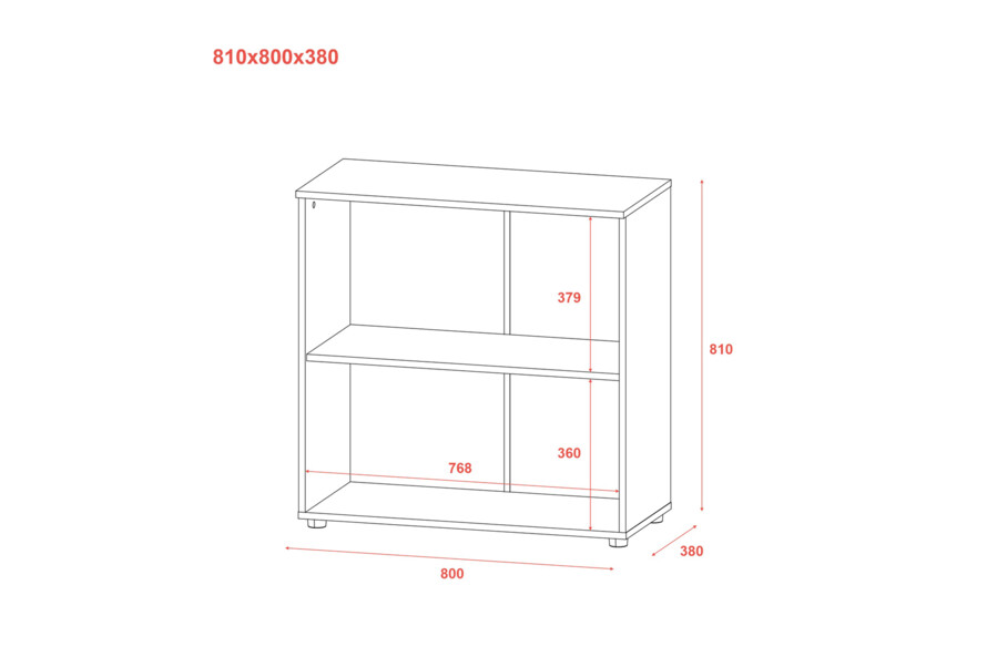 Комод Рон 3 2 фасади Білий
