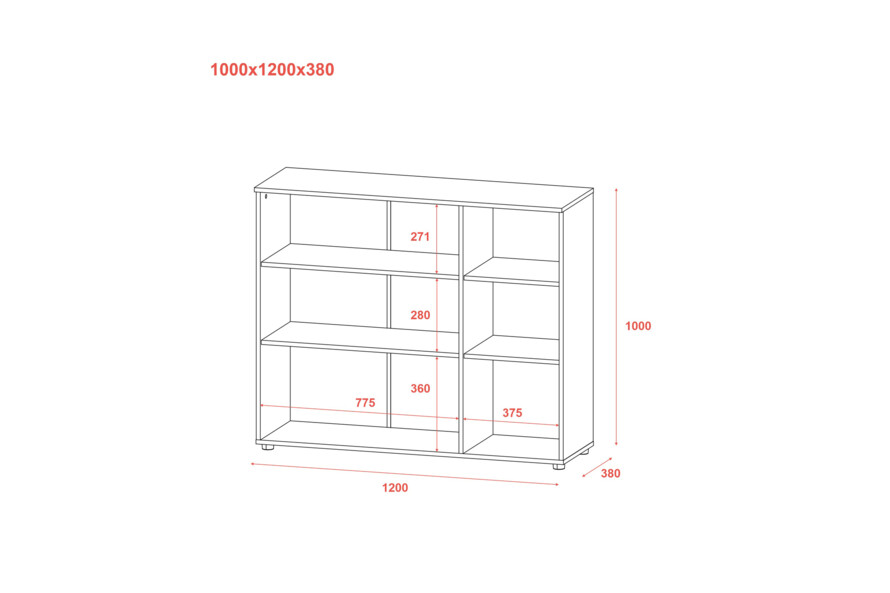 Комод Рон 6 3 фасади Білий 