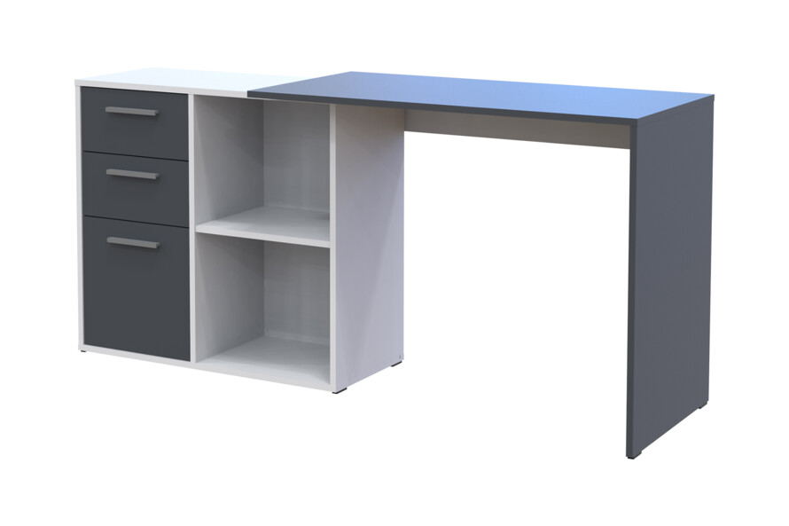 Письмовий стіл T8 Біле дерево/Графіт