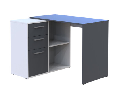 Письмовий стіл T8 Біле дерево/Графіт