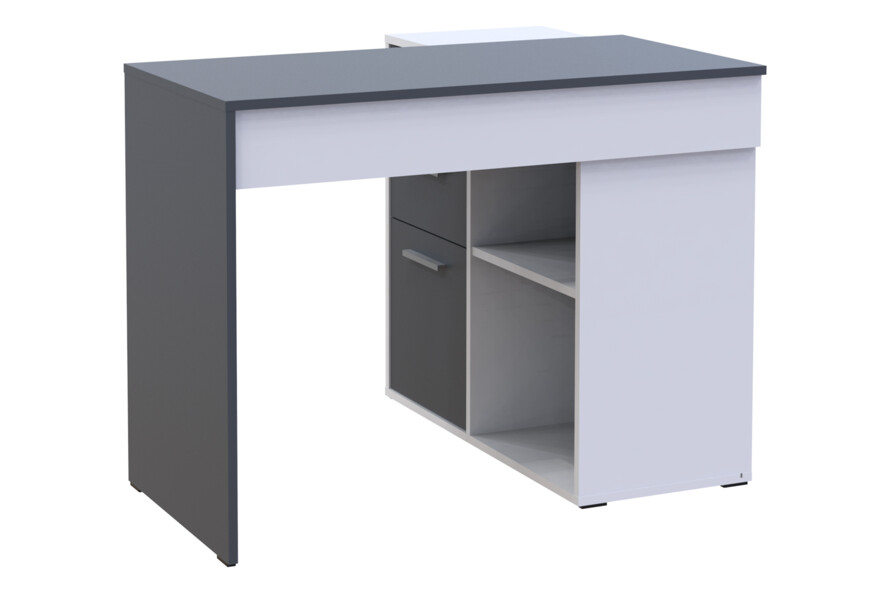 Письмовий стіл T8 Біле дерево/Графіт