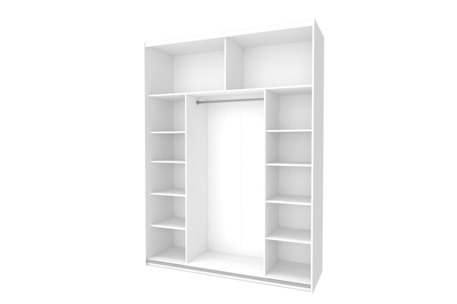 Шафа купе G-Caiser Білий / Білий 2 ДСП / 3 частини