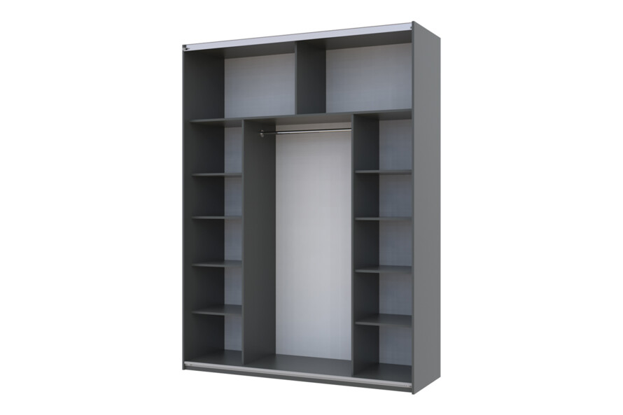 Шафа купе G-Caiser Графіт 2 ДСП / 3 частини