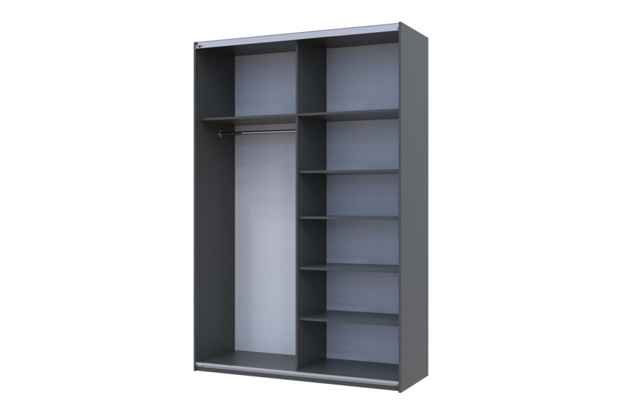 Шкаф купе G-Caiser Графит Дуб Евок 2 ДСП
