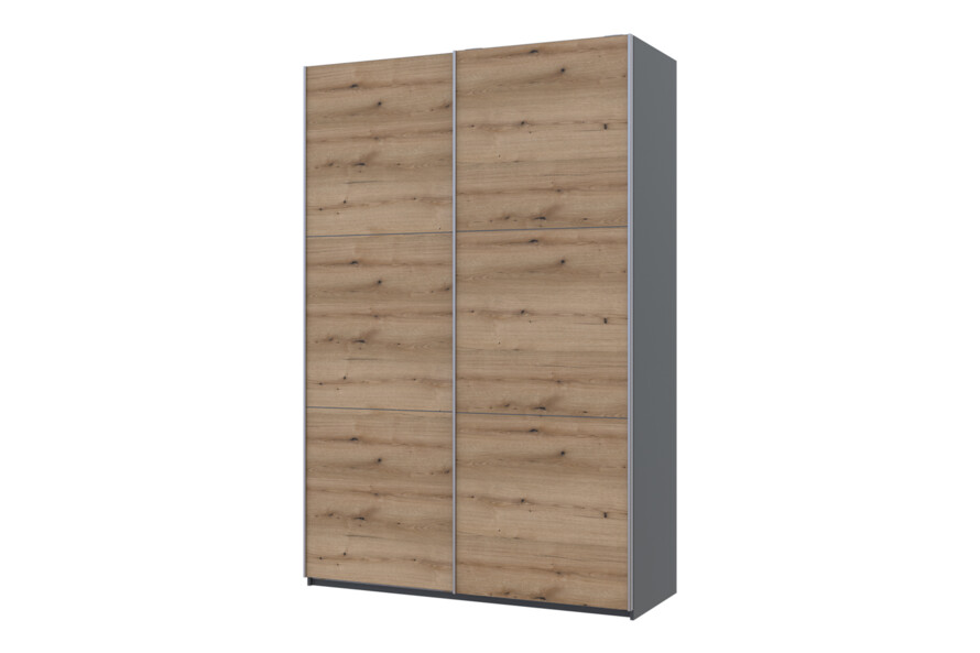 Шкаф купе G-Caiser Графит Дуб Евок 2 ДСП