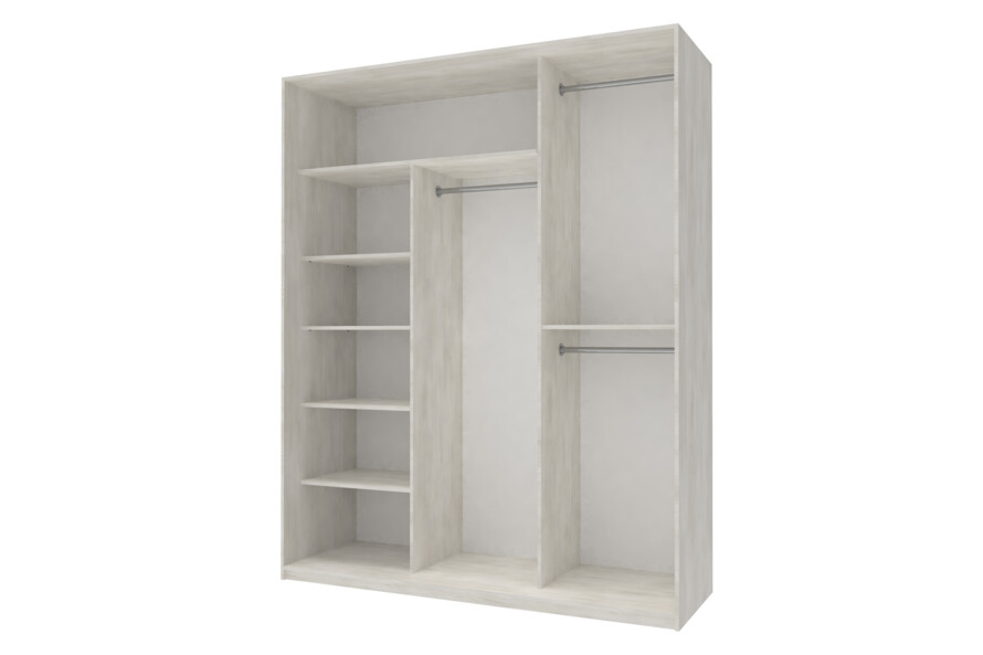 Шафа купе Сіті Лайт Біле дерево 3 ДСП