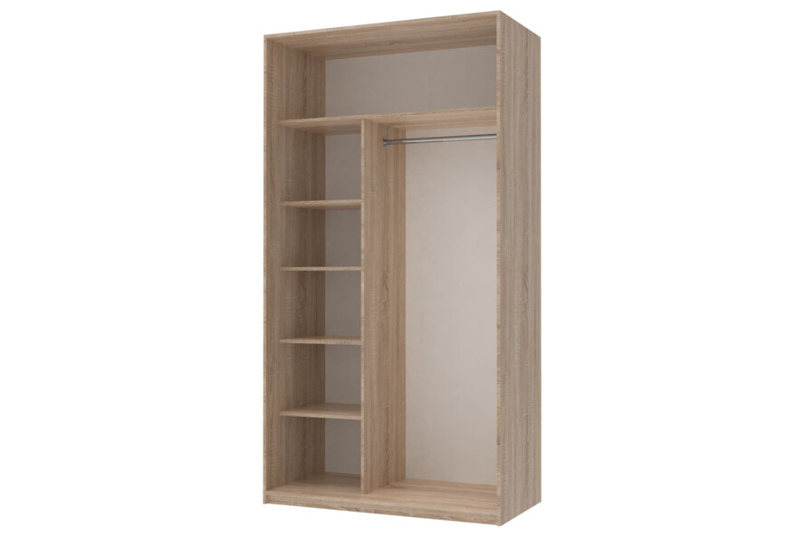 Шафа купе Сіті Лайт Дуб Cонома 2 ДСП широкий