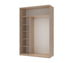 Шафа купе Сіті Лайт Дуб Cонома 2 ДСП велика