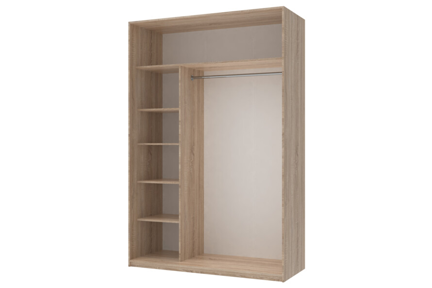 Шафа купе Сіті Лайт Дуб Cонома 2 ДСП велика