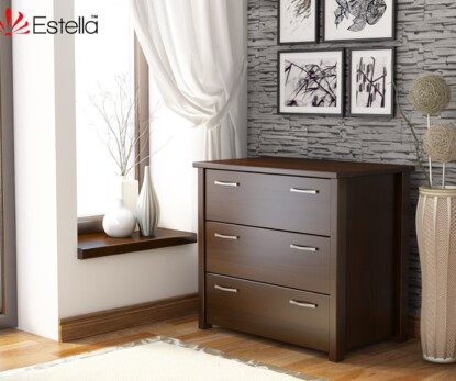 Комод Тесса (Масив Бука) Колір Горіх Темний