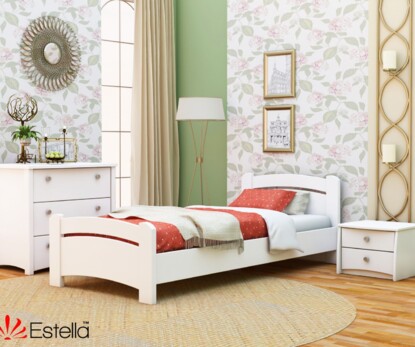 Кровать подростковая Венеция (бук) Цвет Белый