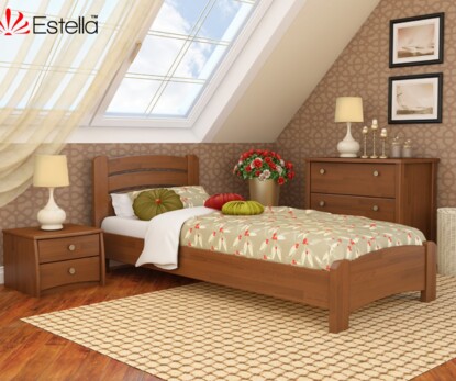 Кровать подростковая Венеция Люкс (бук) Цвет Ольха Темная