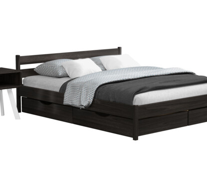 Ліжко з дерева Нота Бене (бук) Колір Венге