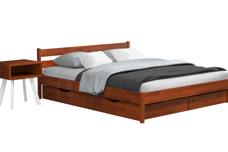 Кровать с дерева Нота Бене (бук) Ольха Темная