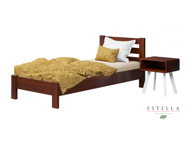 Ліжко Рената Люкс (масив бука) Колір Каштан