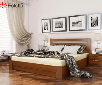 Ліжко з дерева Селена (бук) Колір Вільха Темна