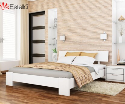 Деревянная кровать Титан (бук) Цвет Белый