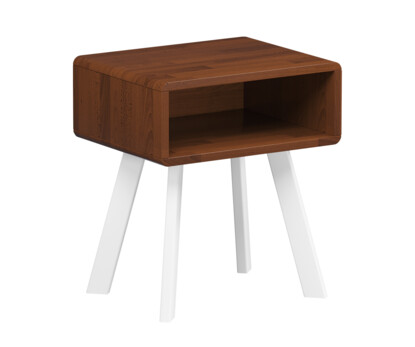 Тумба приліжкова Атлас (Щит Бука) Колір Комбі Вільха Темна + Білий