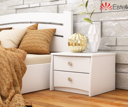 Тумба ліжкова Вега (В2) (Щит Бука) Колір Білий