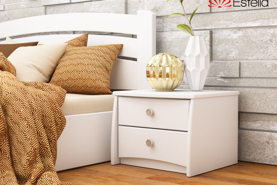 Тумба ліжкова Вега (В2) (Щит Бука) Колір Білий