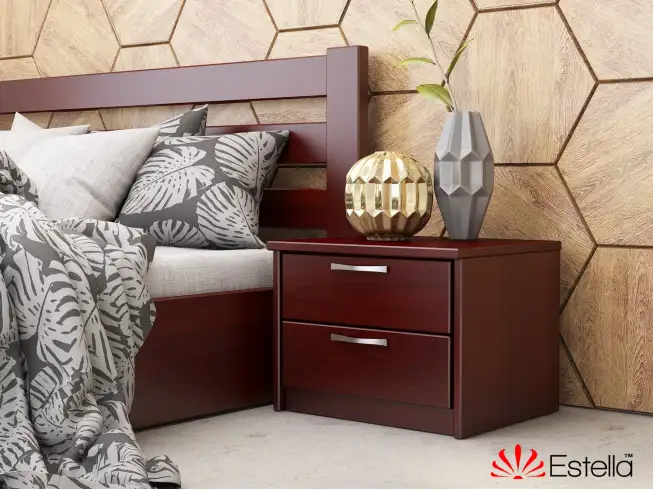 Тумба прикроватная Тесса (Т2) (Массив Бука) Цвет Красное Дерево