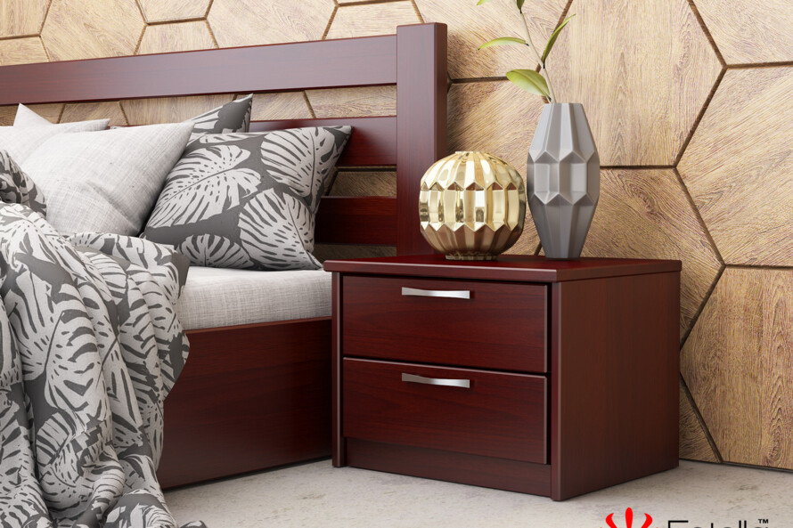 Тумба прикроватная Тесса (Т2) (Массив Бука) Цвет Красное Дерево