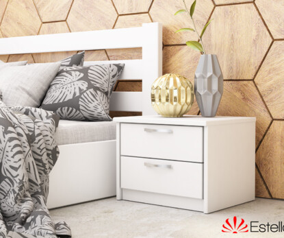 Тумба ліжкова Тесса (Т2) (Щит Бука) Колір Білий