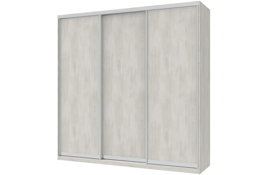 Шафа купе Сіті Лайт Біле дерево 3 ДСП велика