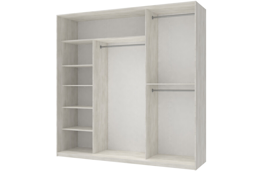 Шафа купе Сіті Лайт Біле дерево 3 ДСП велика