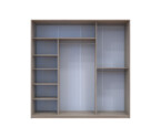 Шкаф купе Сити Лайт Дуб сонома 3 ДСП большой