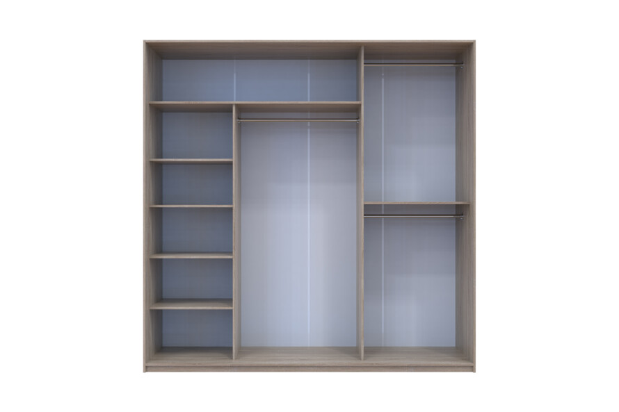 Шкаф купе Сити Лайт Дуб сонома 3 ДСП большой