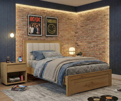 Ліжко з м`яким узголів`ям Торонто Колір RAL (білий, сірий тощо)