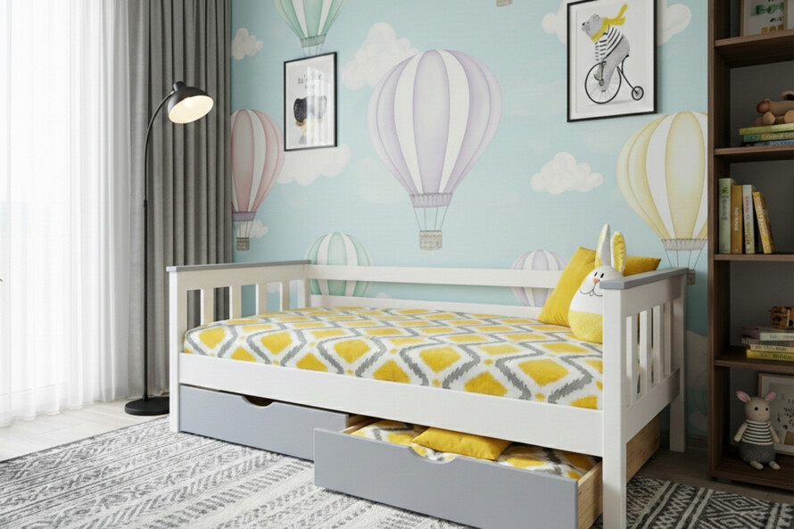 Дитяче ліжко Скандинавія Літл Колір Білий